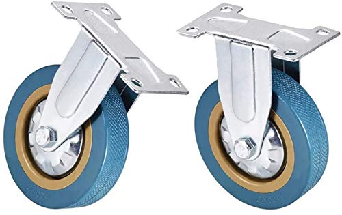 3NH® Swivel Caster Wheels, 2 pieces 100mm rigid fixed castor...