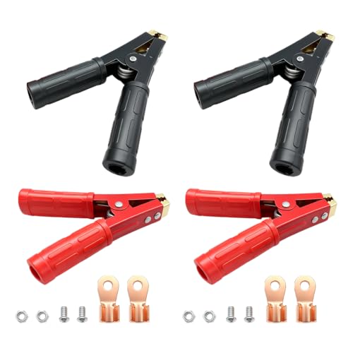 GNHTVL 4PCS Alligator Clips Car Battery Jumper Cable Clamps, Black&Red