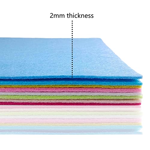 Image of Jtnohx Stiff Felt, 2mm Thick Felt Sheets for Crafts, 8 inchx12 inch Hard Felt Fabric Squares 8Pcs for DIY Projects (Pink Blue Series)