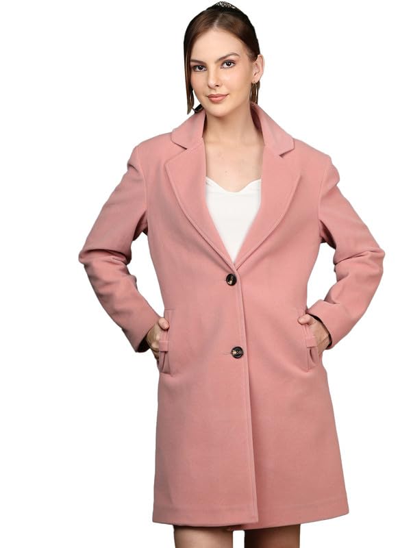 Image of PLAGG Women's Notched Lapel Long Overcoat