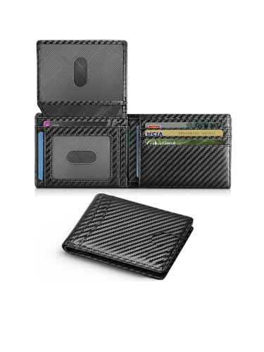 Wallet for Men,Mens Wallet,Slim Leather Bifold,RFID Blocking 2 ID Window Fathers Day Gift2