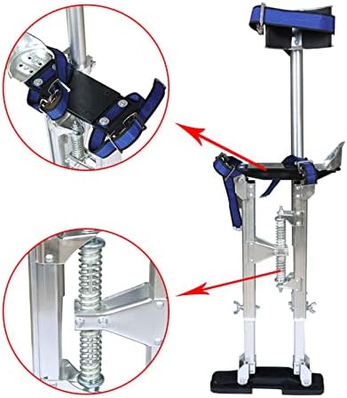 Drywall Stilts 24-40Inch Adjustable Aluminum Tool Stilt for Painter or Cleaning Silver
