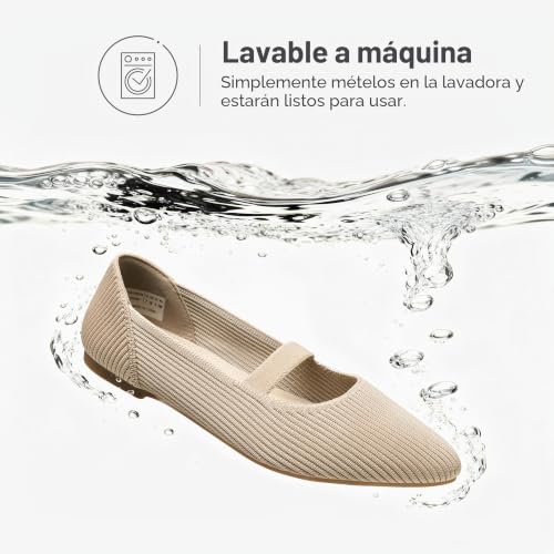 Zapatos de ballet de punto flexibles con punta afilada para maxima comodidad 5