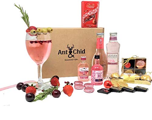 The Pink Gin Gift Set Hampers for Women, Birthday Gin Gifts for her with Chocolate Gifts for Her - The BestFriend Gifts for Women The Pink Gin Gift Set Hampers for Women, Birthday Gin Gifts for her with Chocolate Gifts for Her - The BestFriend Gifts for Women
