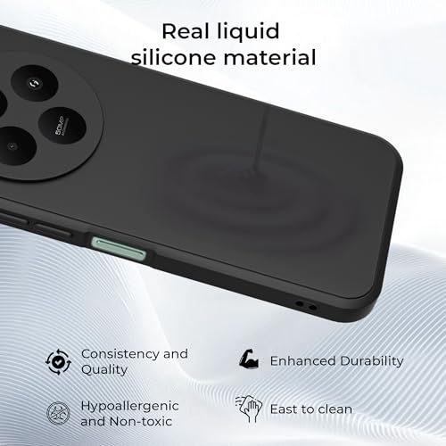 Image of A rtistque Back Cover Case for Poco C75 5G / M7 5G / Redmi A4 5G / Redmi 14c 5G with Camera Protection | Shockproof TPU|Stylish Protective Design|Slim Fit|Ultra Matte| Back Cover - Black