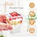 Kucoele 50 Pack 5 oz Plastic Dessert Cups with Lids and Spoons, Clear Parfait Cups Pudding Cups Mini Party Serving Cups for Appetizer Fruit Yogurt Ice Cream