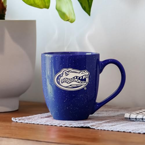 Image of Rico Industries NCAA Florida Gators #1 DAD Bold Outline Design 16 oz Team Color Laser Engraved Speckled Ceramic Coffee Mug