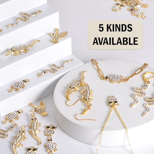 Image of stino Rhinestone Charms for Jewelry Making, Metal Pendants for Necklace Bracelet Earrings