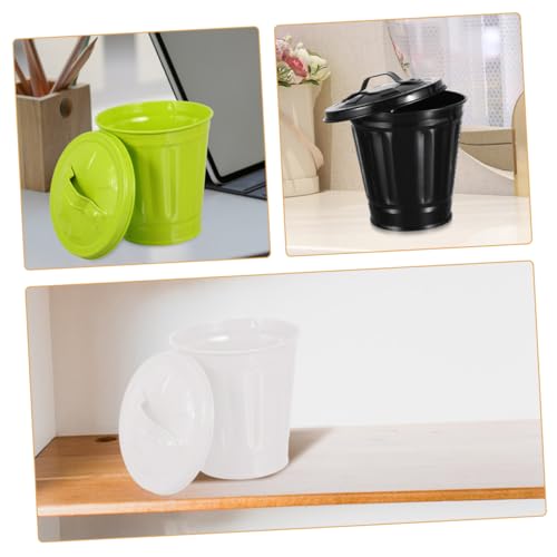 Conjunto de 4 canecas de basura con tapa para cocina miniatura 7