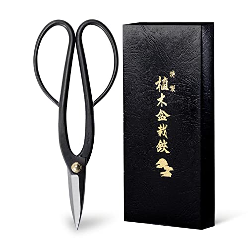 Wazakura Ashinaga Bonsai Scissors, Made In Japan 8Inch(200Mm), Japanese Bonsai Garden Tools, Hasami Pruning Shears - Ashinaga Long Handle Black #TOP17