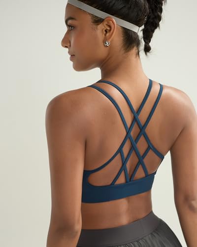 Image of RUNNING GIRL Sports Bras for Women 3Pack Strappy Bra