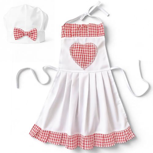 2-Piece Baby Chef Outfit Hat and Apron Set for 8-24 Months Photo Props