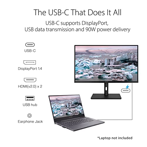 ASUS ProArt Display 32” 1440P Monitor (PA328CGV) - IPS, 165Hz, 95% DCI-P3, 100% sRGB/Rec.709, ΔE < 2, Calman Verified, USB-C Power Delivery, HDMI, USB 3.1 Hub, Compatible with Laptop & Mac Monitor by ASUS - Image 4