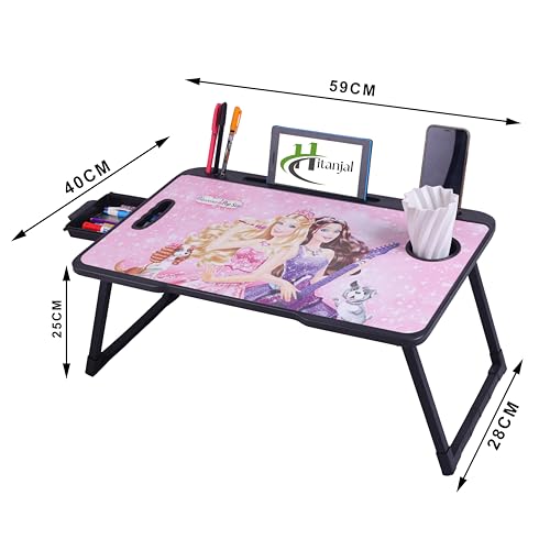 Image of Study Table Bed Table Premium Laptop Table /Foldable and Portable Wooden /Writing Desk for Office /Home /School (B BAR)