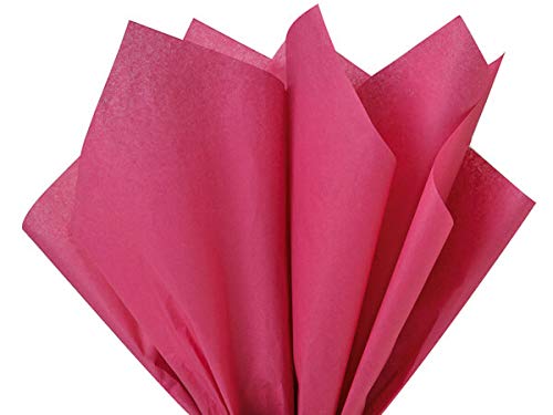 Cerise Pink Tissue Paper Squares, Bulk 24 Sheets, Premium Gift Wrap and Art Supplies for Birthdays, Holidays, or Presents by Feronia packaging, Large