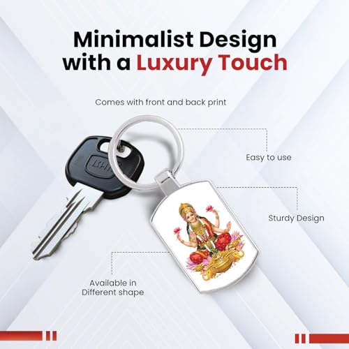 Image of Stylish Metal Keychains with Permanent Glossy Print - Inspirational Quotes & Spiritual Designs - Perfect Key chains for loved ones, Personal Use, Gifts & Return Gifts
