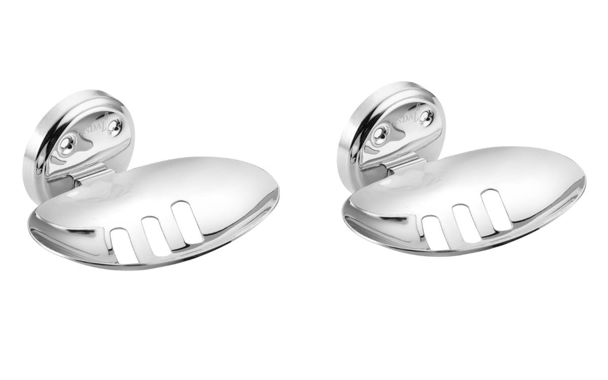 JINDAL Lotus S.S Chrome Plated Soap Dish/Bathroom Soap Stand/Bathroom Accessories/Wall Mounted Dish Holder/Stand/Pack of 2/9102 Silver (B0CWRB6NFS) Amazon Price History, Amazon Price Tracker