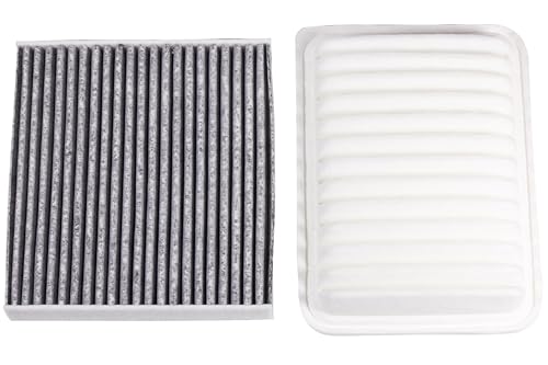 87139-07010 17801-21050 Engine and Cabin Air Filter Combo for Toyota 2009-2019 Corolla 1.8L;2009-2014 Matrix 1.8L;2006-2018 Yaris;Scion 2008-2014 XD;Pontiac 2009-2010 Vibe 1.8L 2008 2009 2010-2018.