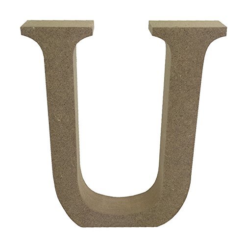 Trimcraft MDF U Letter Blank, Wood, Brown by Trimcraft