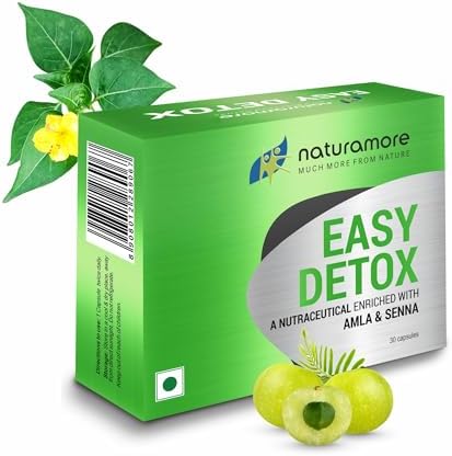 Naturamore Easy Detox Ayurvedic Herbal Supplement for Natural Detox, Gut Health, and Liver Support, 30 Capsules