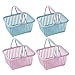 Toddmomy 4Pcs Mini Cestino della Spesa Bambini Plastica Shopping Canestri con Maniglie Piccolo Cesto di Alimentari Picnic Cesto per Ragazzi Ragazze Toddlers Pretend Play Giocattoli