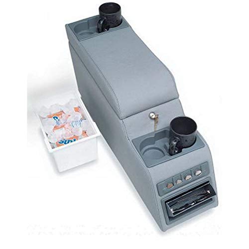 RAMPAGE PRODUCTS Locking Center Console for Jeep CJ/Wrangler YJ | Grey Denim | 31511 | Fits 1976-1983 Jeep CJ5 / 1976-1986 Jeep CJ7 / 1987-1995 Wrangler YJ