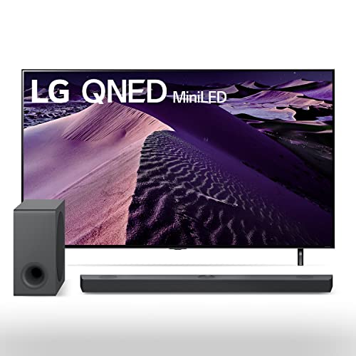 Image of LG 65-inch Class QNED85 Series 4K Smart TV with Alexa Built-in 65QNED85UQA S90QY 5.1.3ch Sound bar w /Center Up-Firing, Dolby Atmos DTS:X, Works w /Alexa, Hi-Res Audio, IMAX Enhanced
