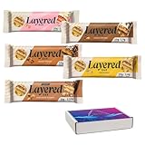 Layered Bar Multipack 60g - White Gold, Chocolate Peanut Pretzel, Cookie Crumble, Birthday Cake and Triple Chocolate Fudge (6 Packs)