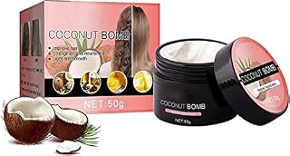 Coconut Bomb Nourishing Hair Mask, Coconut Bomb Hair Mask, Nourishing Coconut Hair Mask, Coconut Oil Formula Moisture Hair Cream, Hair Deep Coconut Hair Mask for All Hair Types (1Pcs)