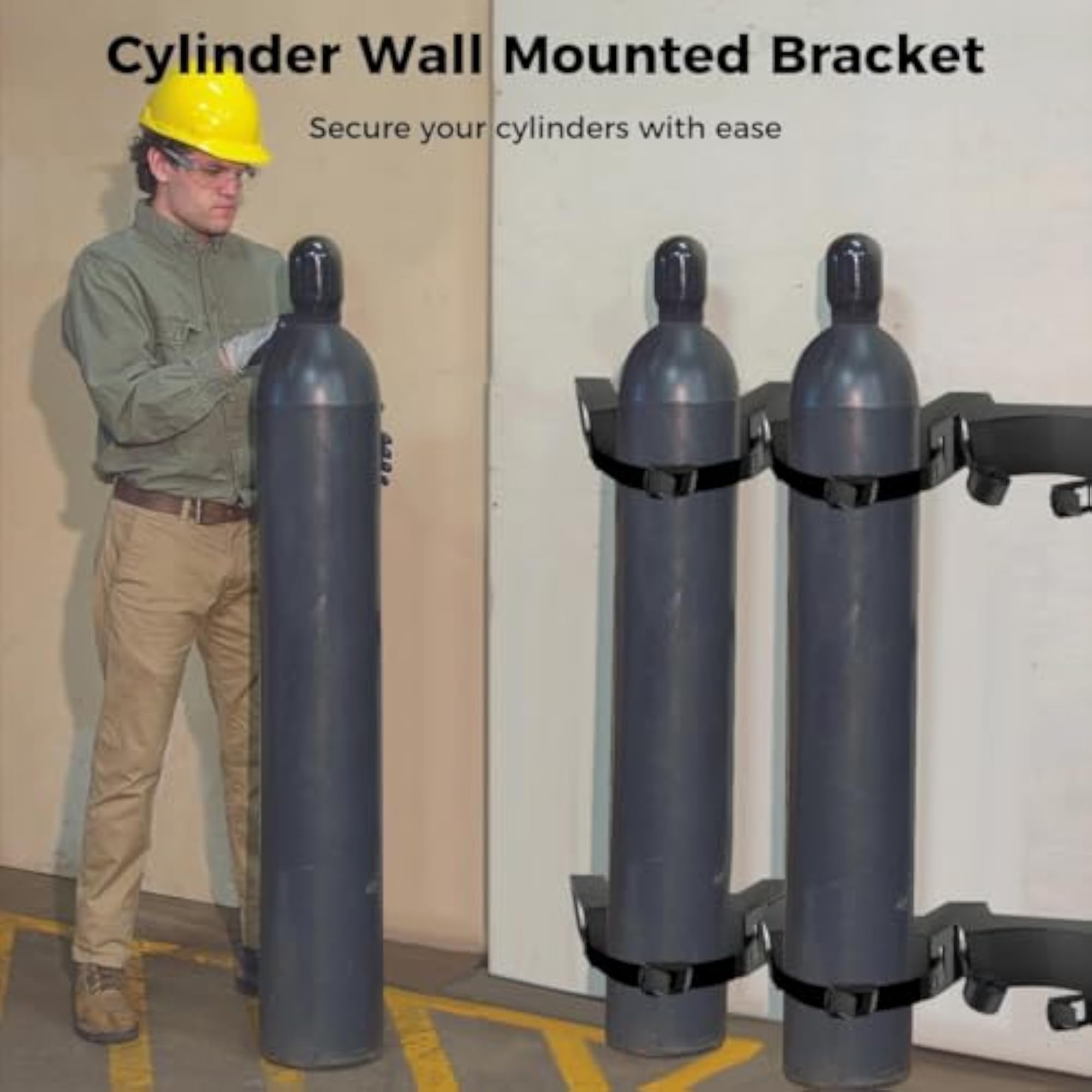 2PCS Cylinder Wall Mounted Brackets for Propane Tanks