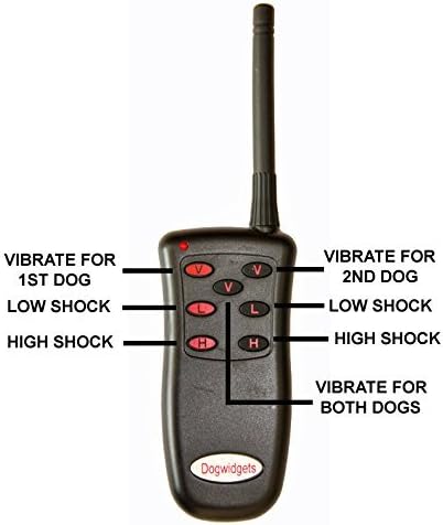 Dogwidgets® DW-5 Rechargeable 2 Dog Training Shock Collar with Individual Vibration for Each Dog