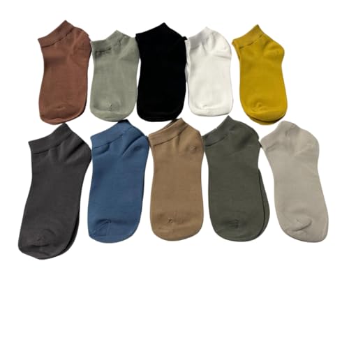 Women's and Men's Ankle Socks, Cotton Thin No Show Socks Womens and Mens (6/10 Pairs)