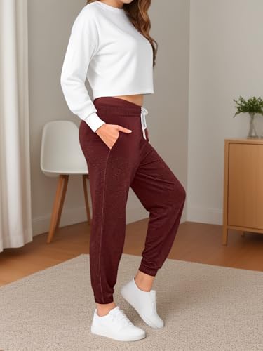 Women Baggy Sweatpants with Pockets Lounge Womens Pajama Pants Female Trouser