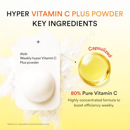 Image of Abib Hyper Vita Shot 28 Days Program (Serum & Powder) 1.42fl.oz.,0.03oz (42ml+0.8g) | 10% Vitamin C Serum Individual Daily Pouches with Weekly Booster Powder, Ascorbic Acid, Korean Skin Care