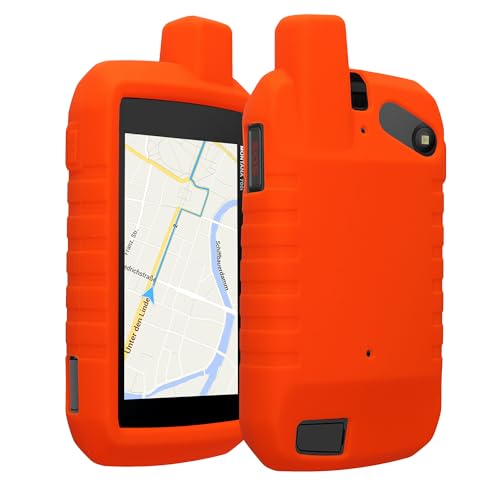 kwmobile Case Compatible with Garmin Montana 700i /750i - GPS Handset Navigation System Soft Silicone Skin Protective Cover - Orange