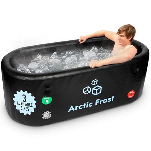 XLarge Oval Professional Ice Bath Tub-230 Gallon Inflatable Cold Plunge- Portable Lightweight Easy to Set Up for Full Cold Water Immersion, Faster Recovery (Black, Extra Large Ice Bath (75x34x26)