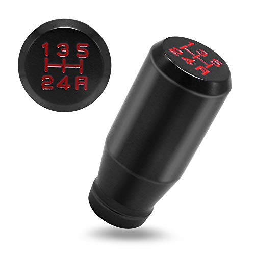 Amazing Auto （Black） Type-R Style 5 Speed Manual Universal Gear Shift Knobs Adapters Included Fit Compatible With Mazda Tacoma Sti Nismo 2004 Honda Accord Subaru #TOP6