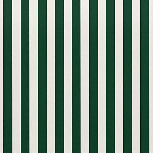 RSH DECOR: Foam Low Back Lounge Cushion Set | 25” x 25” | All-Weather Spun Fabric | Water and Fade-Resistant | Outdoor Chair Cushion Set for Patio Furniture | Hunter Green & White Stripe