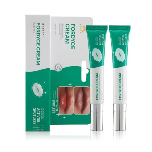 Abera Fordyce Cream – Advanced Formula with HPR (Next-Gen Retinoids), Fordyce Spot Remover For Lips, All-day Moisturizing, Help Improve Dry, Chapped and Dark Lips, For Sensitive Lips (1.4 Oz) (Set 2)