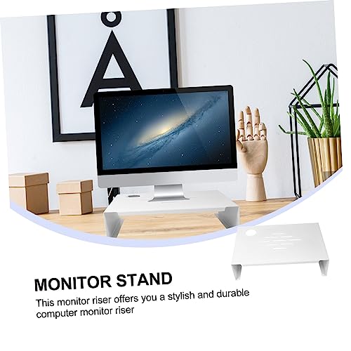Support pour écran PC et support ordinateur portable ergonomique blanc - 5