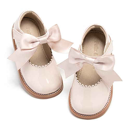 Image of Felix & Flora Toddler Little Girl Mary Jane Dress Shoes - Ballet Flats for Girl Party School Shoes