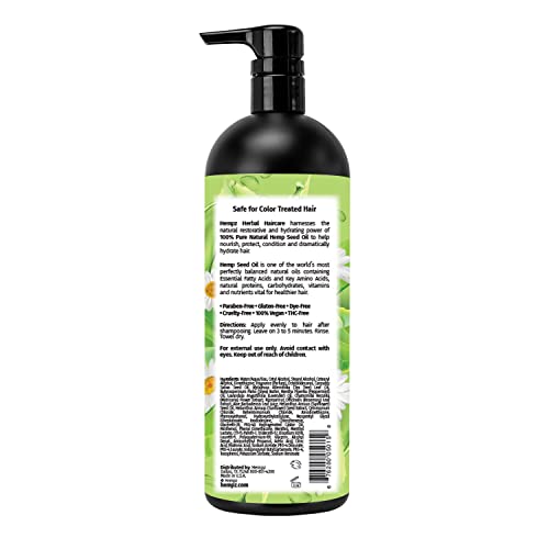 Hempz, Tea Tree & Chamomile Gentle Cleansing Herbal Conditioner, Invigorationg Mint Scent, 33.8 Oz #TOP1