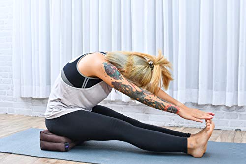 Image of Leewadee Yoga Block - Floor Cushion for Yoga Practice, Meditation Seat Cushion for Workouts Filled with Kapok