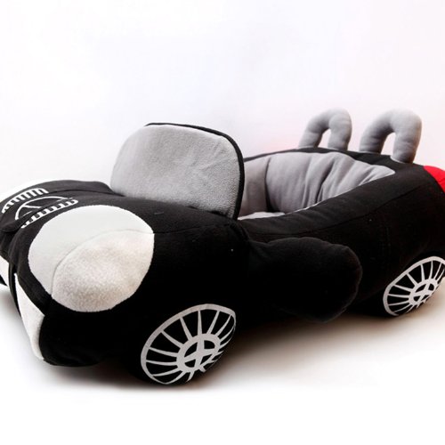 Colorful House Inn Design-New Deluxe Cute Cozy Black Car Pet Beds Cover For Small-Medium Dog 27.6"X19.7"X7.9" #TOP1