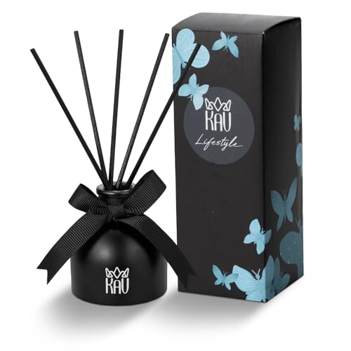 KAV Reed Diffuser Set, Aroma Scented Diffuser with Sticks, Aromatherapy Reed Oil Diffuser, Home Fragrance Gift for Bathroom Office Shelf Décor (Shadow Musk)