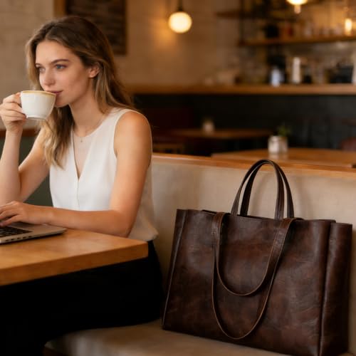 Bolso Tote Grande de Mujer en Cuero Sintético Suave miniatura 3