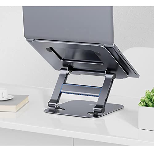 Soporte para computadora portátil para oficina elevada y organizada en el hogar 7