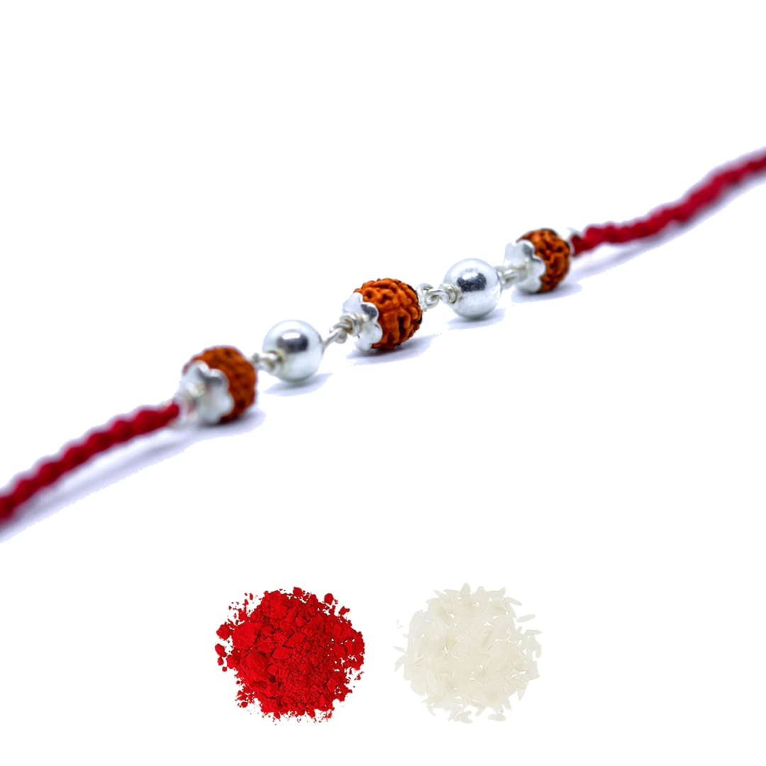 DEVU PARBAT ENTERPRISE Mens Pure Silver Rakhi for Brother Rakshabandhan with Roli Chawal Combo (B08CD1K4K5) Amazon Price History, Amazon Price Tracker