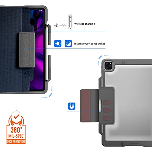 Coque iPad Pro 12.9 2020 STM Rugged Plus avec support Apple Pencil noir