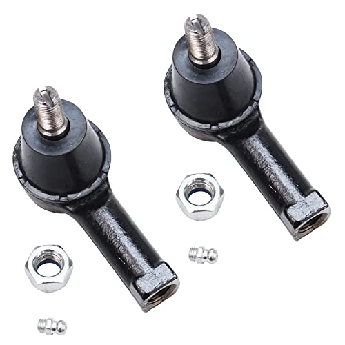 Image of Detroit Axle - 4pc Front End Control Arms Kit for 01-06 Hyundai Elantra, 2 Control Arms with Ball Joint 2 Outer Tie Rod Ends 2001 2002 2003 2004 2005 2006 Replacement